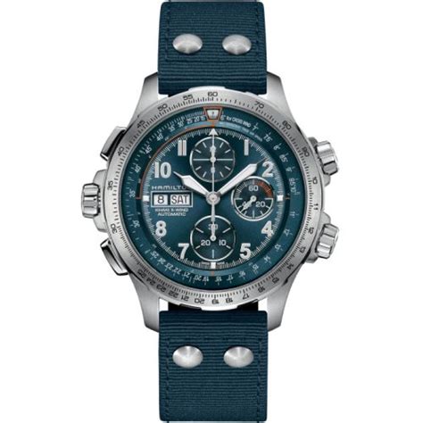 Hamilton H77906940 Khaki Aviation X Wind Day Date Auto Chrono Blue