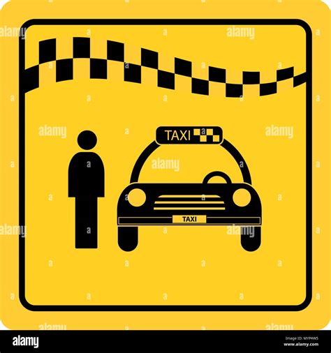 Taxi Sign Black Background Stock Photos And Taxi Sign Black Background