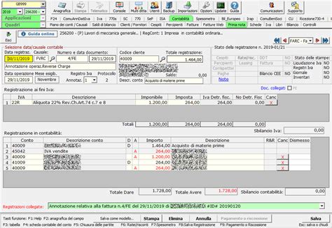 Registrazione Fe Fattura Acquisto Reverse Charge Integrato Gb