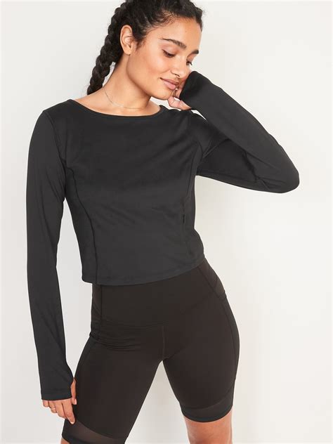 Long Sleeve Crop Tops For Women Old Navy