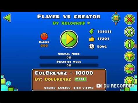 Player Vs Creator Geometry Dash Youtube