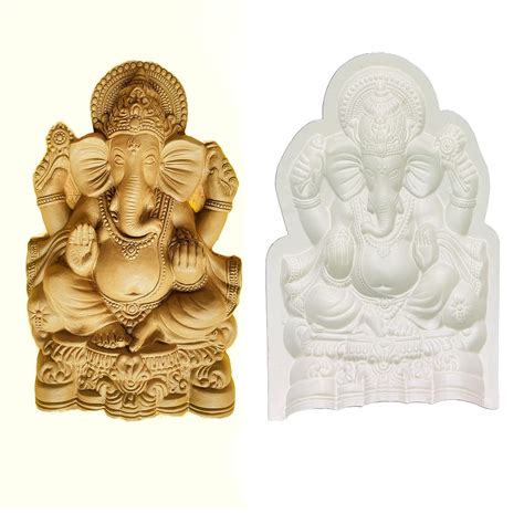 Ganesha Idol Making Mold Mould Hight 12 Inch Amazon In Home Kitchen