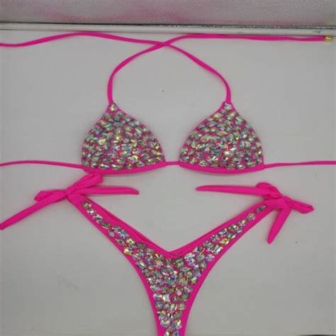 Luxury Bling Rhinestone Bikini Set Ohsaucy