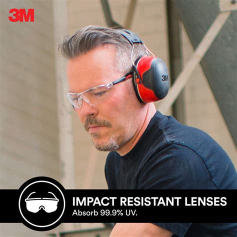 3m Flat Temple Safety Glasses Clear Lens Mitre 10