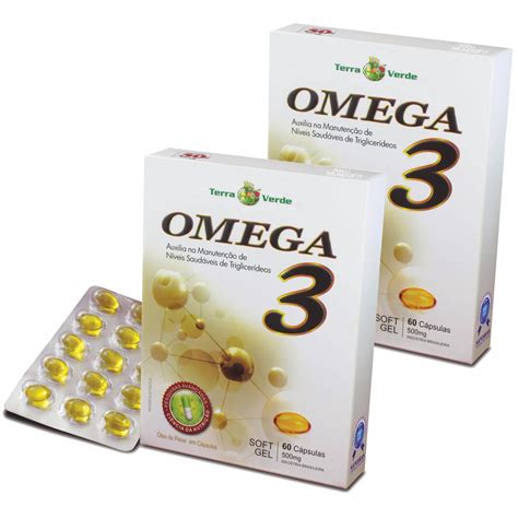 Ômega 3 500mg Cartela 120 caps Terra Verde Meu Mundo Fit