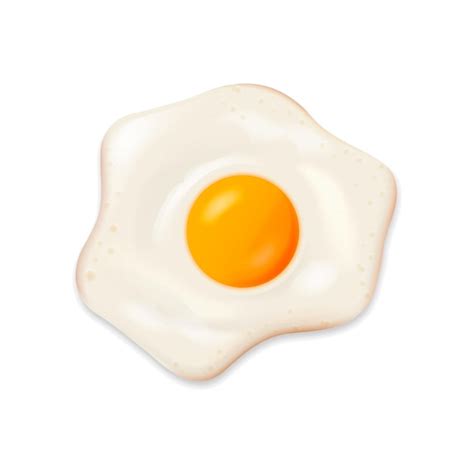 Premium Vector Fried Egg Isolated On White Background Vector Illustration