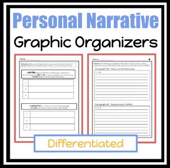 Personal Narrative Graphic Organizers And Final Copy Template