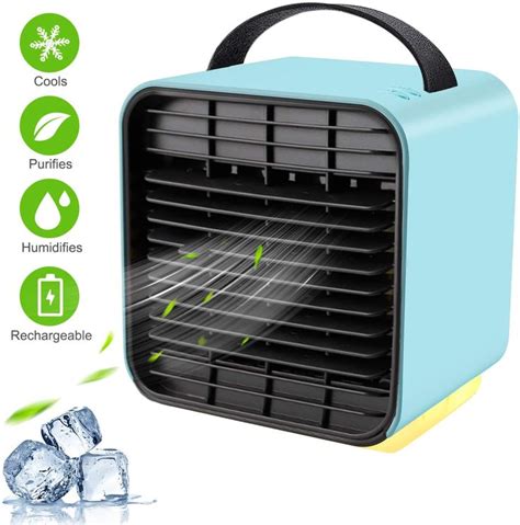 Mini Handheld Air Conditioner Negative Ion Air Cooler Fan Humidifier With Led Light Air Cooler