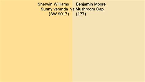 Sherwin Williams Sunny Veranda SW 9017 Vs Benjamin Moore Mushroom Cap