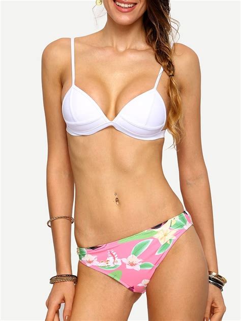 Flower Print Mix Match Bikini Set Shein Usa