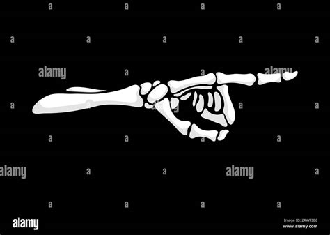 Skeleton Hand Gesture Of Index Finger Pointing Right Direction Vector