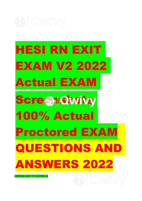 HESI RN EXIT EXAM V2 2022 Actual EXAM Screenshots 100 Actual Proctored