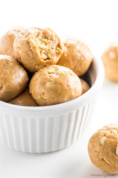 Keto Low Carb Peanut Butter Protein Balls Recipe 4 Ingredients