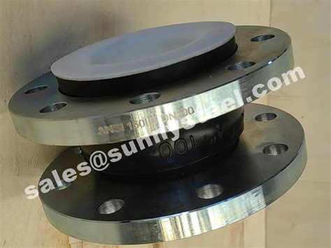 PTFE Lined Rubber Expansion Joint Flexible Pipeline Connector