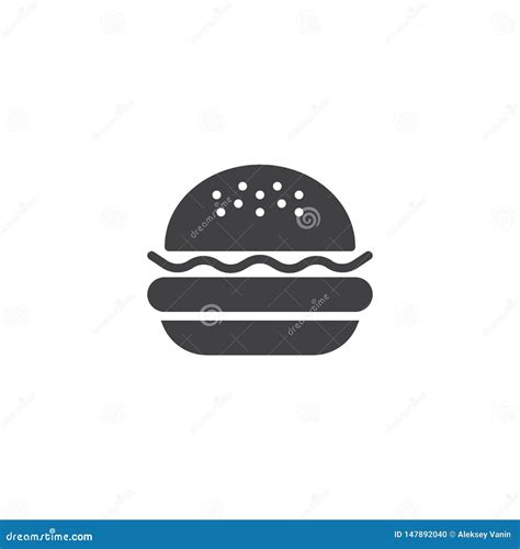 Hamburger Vector Icon Stock Vector Illustration Of Glyph 147892040