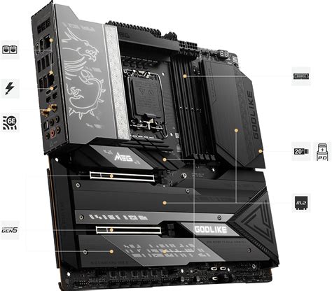 MSI MEG Z790 GODLIKE, E-ATX - Intel 13th/12th Gen - 26+2 Phases, DDR5, PCIe 5.0, 10G LAN, Wi-Fi 6E