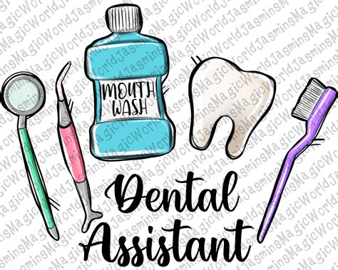 Dental Assistant Pngdental Pngdental Designwatercolor Etsy Uk