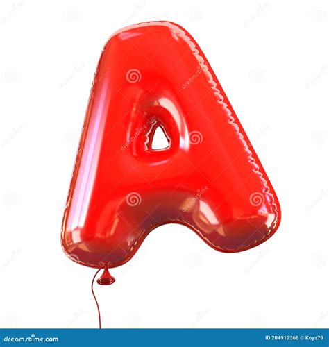 Red Balloon Font Letter A Stock Illustration Illustration Of Balloon