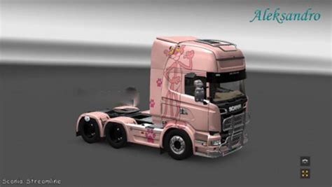 Scania Streamline Pink Panter Skin Ets Planet