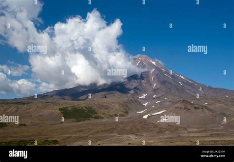 The View From Koryaksky Volcano Top On Kamchatka Peninsula Stock Photo