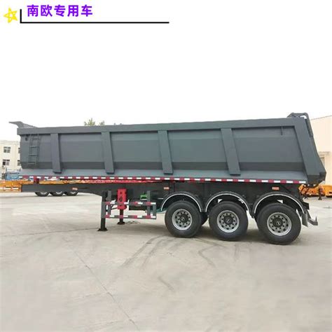 Tandem Axle Bogie Suspension 32m3 End Tipper Semi Trailer China Dump