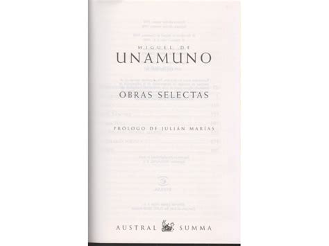 MIGUEL DE UNAMUNO OBRAS SELECTAS PerfekttttttttT Kupindo