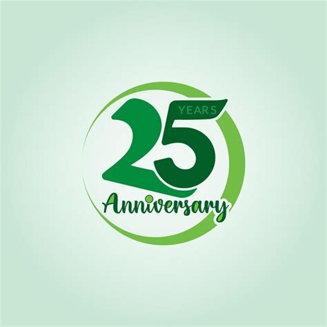 Diseño De Plantilla De Logotipo De Celebración De 25 Años Vector Premium