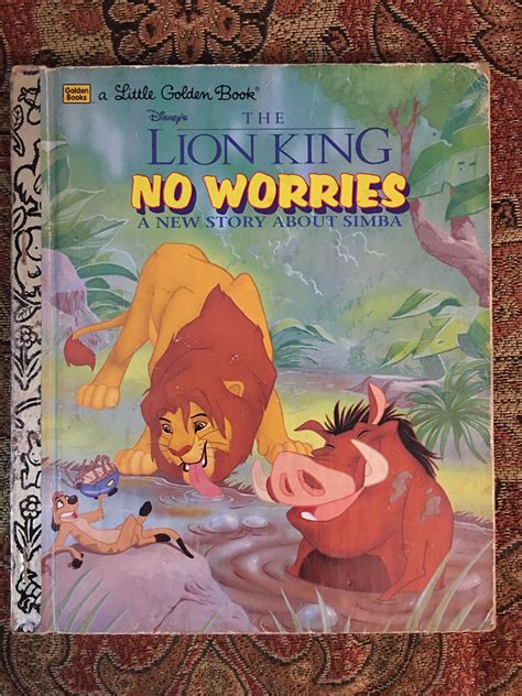 Disney S The Lion King No Worries A New Story About Simba 1997 Little Golden Books Lion King