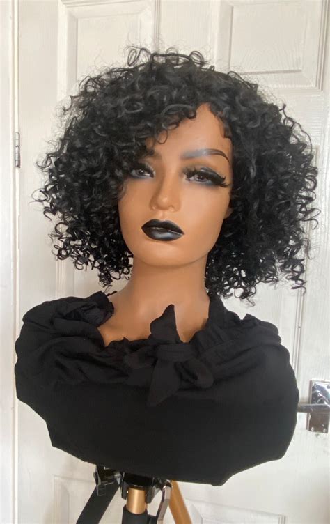 Kinky Curly Wig Jerry Curl Wig Afro Curly Wig Curly Hair Etsy