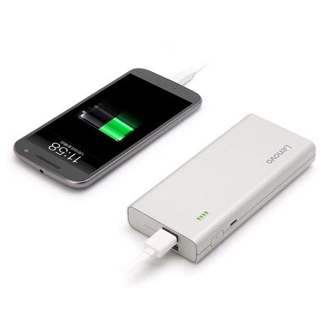 Lenovo 10400mAH Lithium Ion Power Bank PA10400 Silver