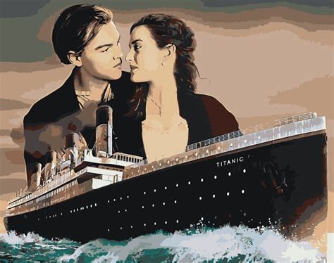 Картина по номерам «Титаник: Джек и Роза с кораблем» EVEE-titanic-0003 ...
