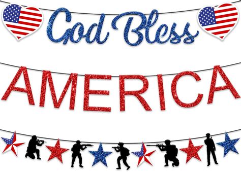 Gpwxyyy Patriotic Decorations God Bless America Banner