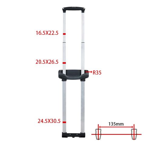 Plastic Luggage Single Trolley Accessories Telescope Handle Mechanism