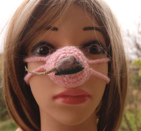 Mouse Nose Hat Cold Nose Muff Joke Nose Warmer Pink Nose Etsy