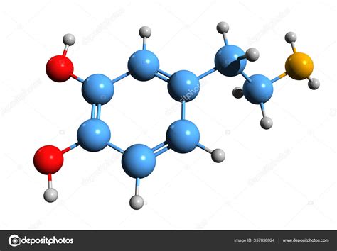 Imagen Fórmula Esquelética Dopamina Estructura Química Molecular