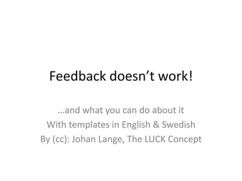 Feedback Feedforward Coaching130722 Alternatives Ppt