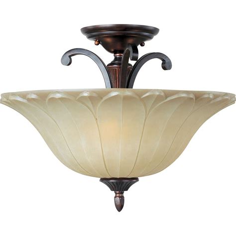 Maxim Lighting Allentown 3 Light Oil Rubbed Bronze Semi Flush Mount Light 13501wsoi The Home Depot