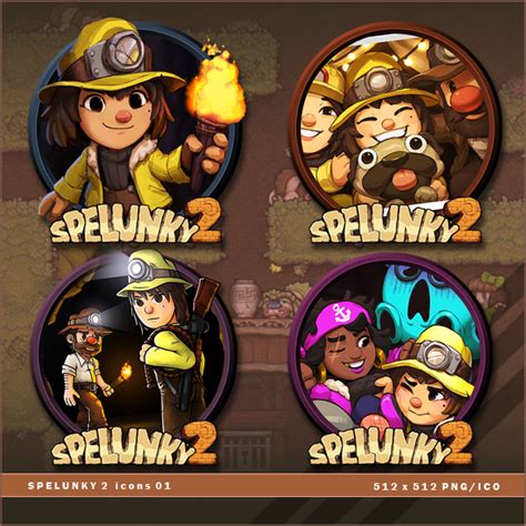 Spelunky 2 Icons By Brokennoah On Deviantart