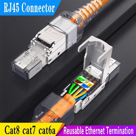 Cat Stp Rj Conector Cat Cat A Reus Vel Ethernet Termina O Modular