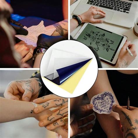 Papier transfert de tatouage papier à motifs de taille A4 pour le