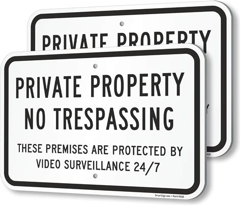 Amazon Smartsign Private Property No Trespassing Video