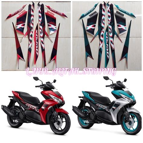 Jual STIKER STRIPING LIS LES POLET BODY MOTOR ALL NEW AEROX 155