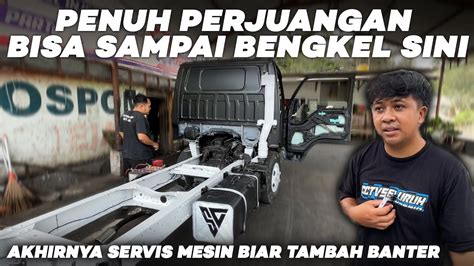 Perjalanan Penuh Cobaan Truk Kiki Core Sampai Bengkel Servis Mesin