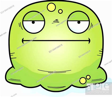 A Cartoon Illustration Of A Booger Looking Bored Stock Vector Vector