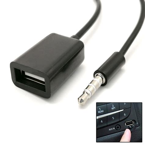 1pc 35mm Male Aux Audio Plug Jack To Usb 20 Female Converter Cable Cord 15cm Ebay