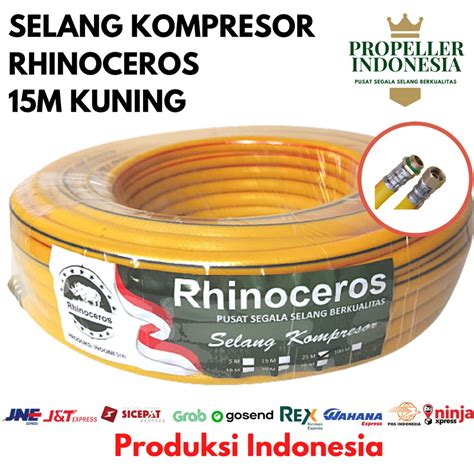 Jual Selang Paket Kompresor Kuning RHINOCEROS 15M Selang Kompresor