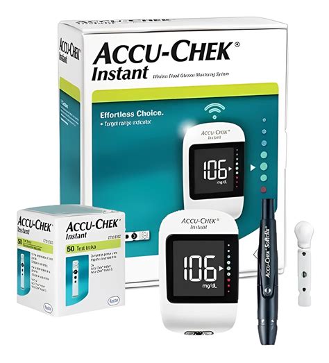 Pack Glucómetro Accu chek Instant 50 Tiras 10 Lancetas MTAconcagua