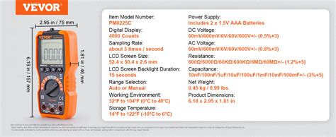 Ousika Digital Multi Tester Electrical Testing An301 Mini Digital