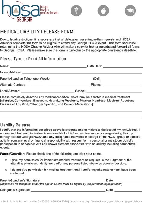 Release Of Liability Form Georgia Releaseform Net