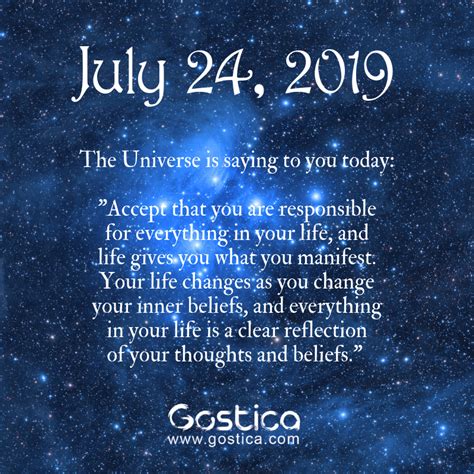 Todays Message From The Universe Wednesday July 24 2019 • Gostica